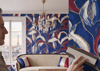 Mise en situation : fresque Feuillage Impérial dans un appartement