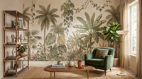 Mise en situation : fresque Serre Botanique dans un appartement