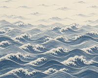 Motif de la fresque Vagues d'Encre