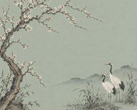 Motif de la fresque Jardin Céladon