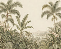Motif de la fresque Jardin Gravé