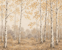 Motif de la fresque Bouleaux Dorés